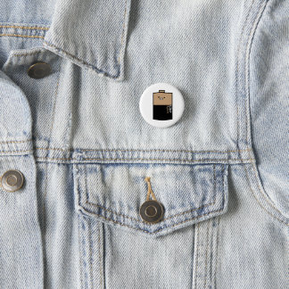 Cute battery stay positive 1 inch round button