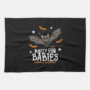 Cute Batty For Babies Labor And Delivery Nurse Hal Kitchen Towel