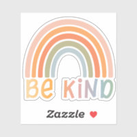 Cute Be Happy Be Kind Rainbow-Cut Vinyl Stickers