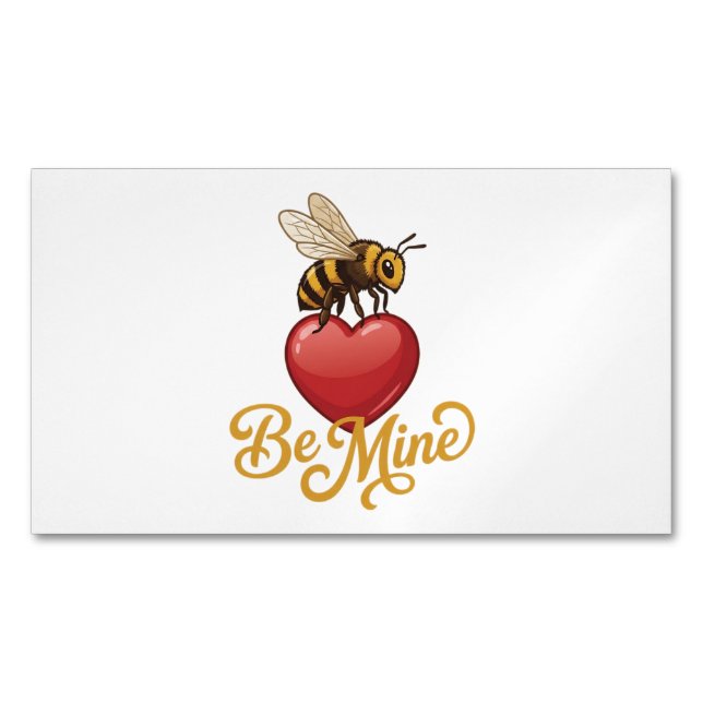 Cute Be Mine Honeycomb  Magnetic Business Card (Front)