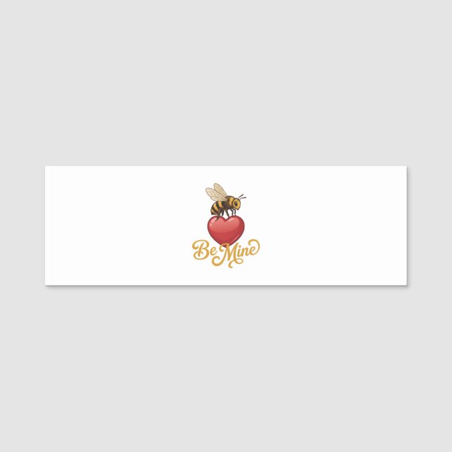 Cute Be Mine Honeycomb  Name Tag (Front)