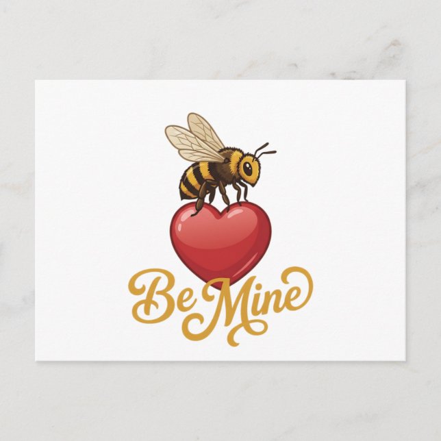 Cute Be Mine Honeycomb  Postcard (Front)