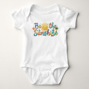 Cute Be The Sunshine Retro Summer Graphic T-Shirt Baby Bodysuit
