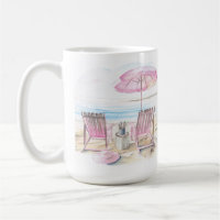 Cute Beach Art Coffee Mugs