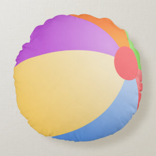 Cute Beach Ball Round Pillow