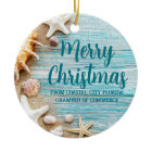 Cute Beach Company Seashell Personalized Christmas