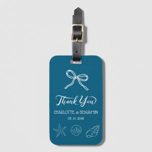 Cute Beach Destination Wedding Favour Luggage Tag
