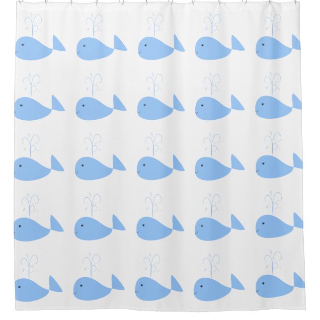 Cute Beach Fish Cartoon Blue Whale Kids Colours (Front)