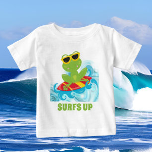 cute beach frog add text boys  baby T-Shirt