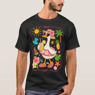 Cute Beach Goose Hawaii Funny Meme Sunshine Summer T-Shirt