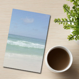 Cute Beach House Photography Blue Lined Stationery
