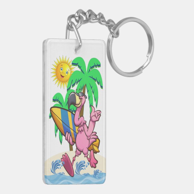 CUTE BEACH HOUSE See Both Sides Keychain (Back Left)