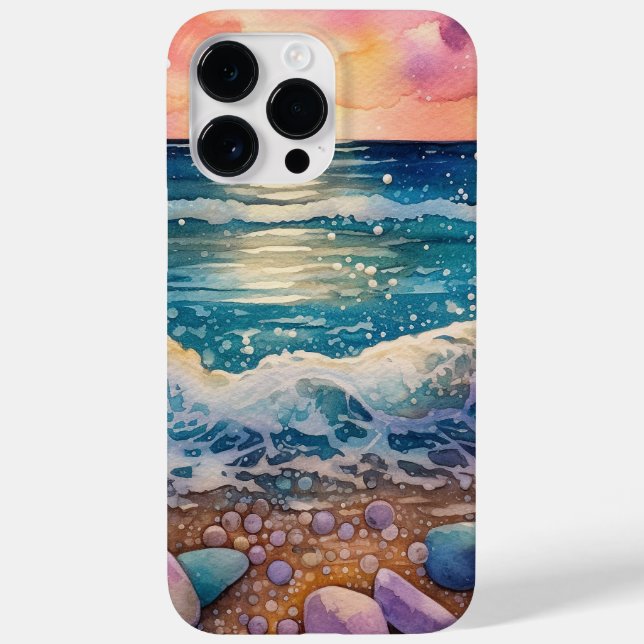 cute beach ocean lovers Case-Mate iPhone case (Back)