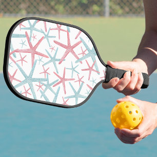 Cute Beach Pattern Pickleball Paddle
