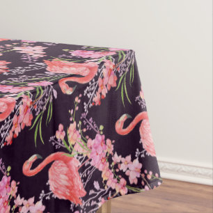 Cute Beach pink flamingo pattern tablecloth