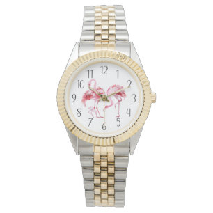 cute beach pink flamingos women  watch
