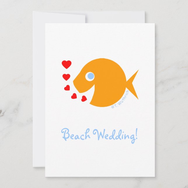 Cute Beach Poolside Destination Wedding Save Date Save The Date (Front)