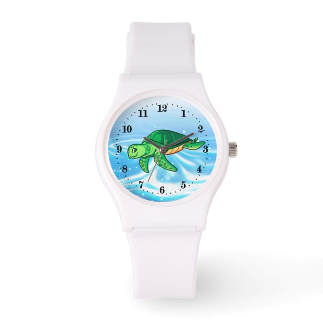 cute beach sea turtle lovers watch (Front)