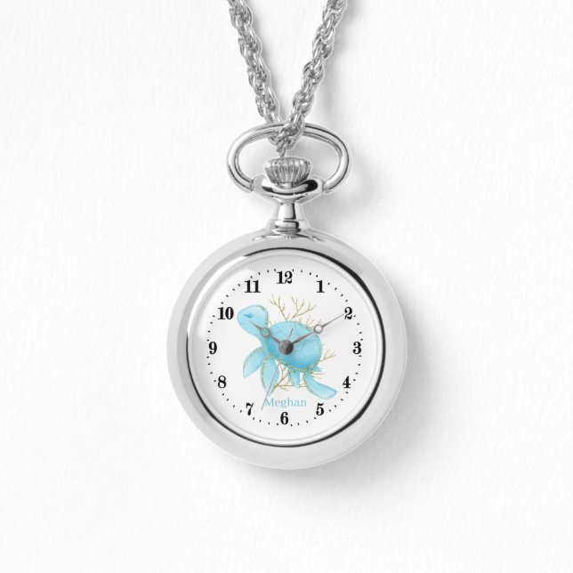cute beach sea turtle lovers  watch (Front)