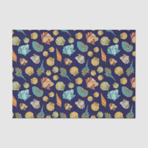 cute beach seashell tiled pattern  tissue paper