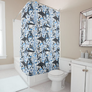 Cute beach shark pattern tiled
