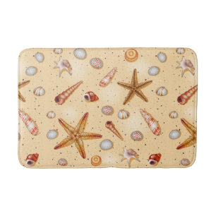 Cute beach starfish pattern bath mat