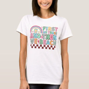 Cute beach Teacher word art T-Shirt