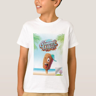 Cute Beach Vacation icecream Custom Kids summer T-Shirt