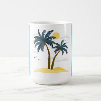 Cute Beach Vacation Tropical Palm Coffee Mug