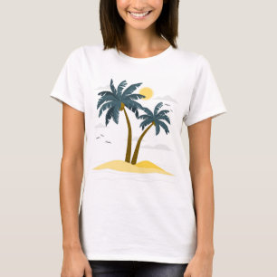 Cute Beach Vacation Tropical Palm T-Shirt