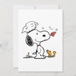 Cute Beagle Astronaut Cartoon Illustration Holiday Card