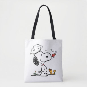 Cute Beagle Astronaut Cartoon Illustration Tote Bag