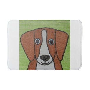 Cute Beagle Bath Mat