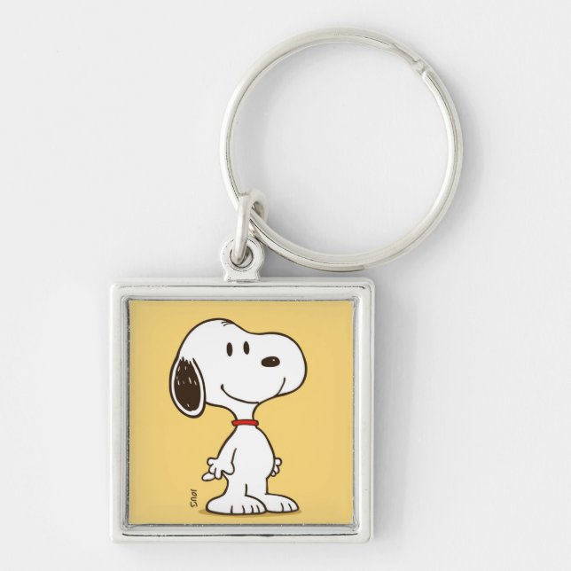 Cute Beagle Cartoon Character Illustration Keychain (Front)