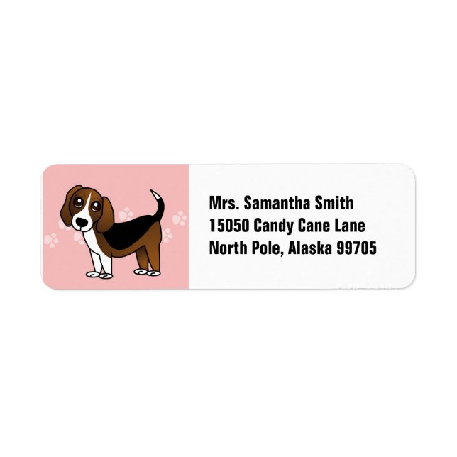 Cute Beagle Cartoon Dog (Front)