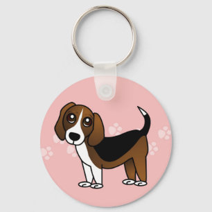 Cute Beagle Cartoon Dog Keychain