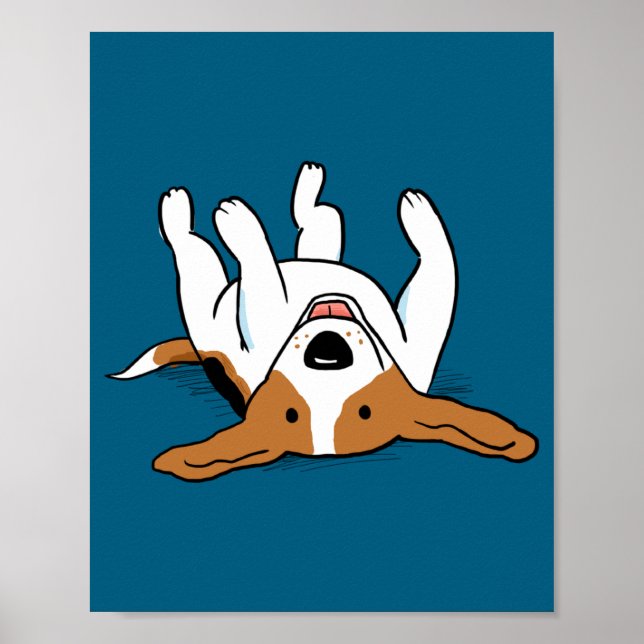Cute Beagle Cartoon Dog  Poster (Front)