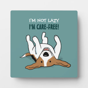 Cute Beagle Cartoon Dog with Custom Text Plaque