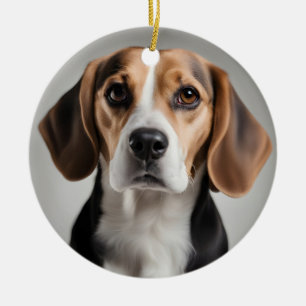 Cute Beagle Ceramic Ornament