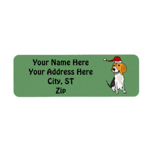 Cute Beagle Christmas Gift Tags or Address Labels