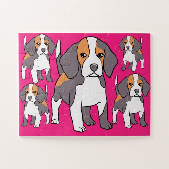 Cute Beagle Dog Breed Thunder_Cove Jigsaw Puzzle (Horizontal)