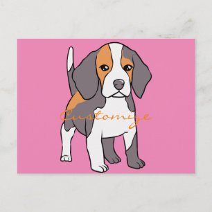 Cute Beagle Dog Breed Thunder_Cove Postcard