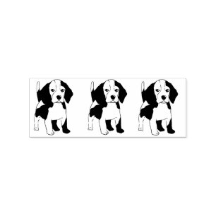 Cute Beagle Dog Breed Thunder_Cove Rubber Stamp