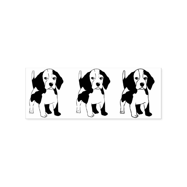 Cute Beagle Dog Breed Thunder_Cove Rubber Stamp (Imprint)