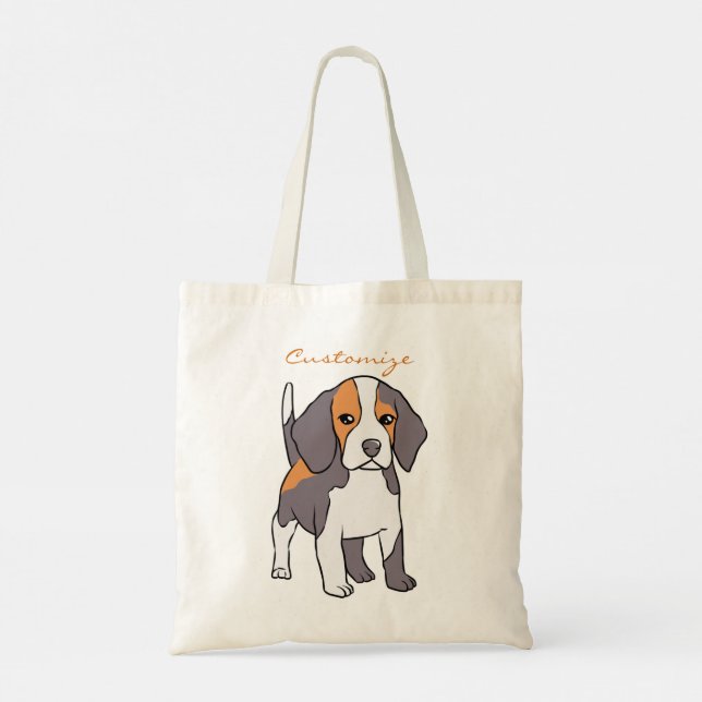 Cute Beagle Dog Breed Thunder_Cove Tote Bag (Back)