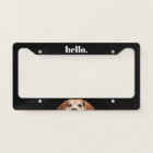 Cute Beagle Dog Face Funny Hello Black