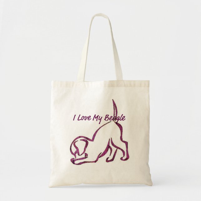 Cute Beagle Dog Lover Gift Tote Bag (Front)