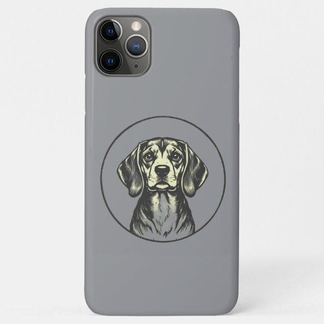 "Cute Beagle Dog Phone Case for iPhone 11 Pro Max (Back)