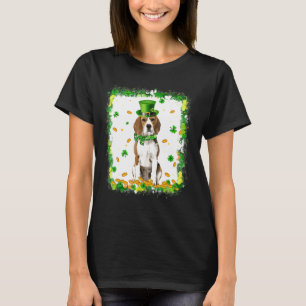 Cute Beagle Dog St Patricks Day Irish Shamrock Ble T-Shirt