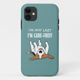 Cute Beagle - Dog with Custom Text iPhone 11 Case